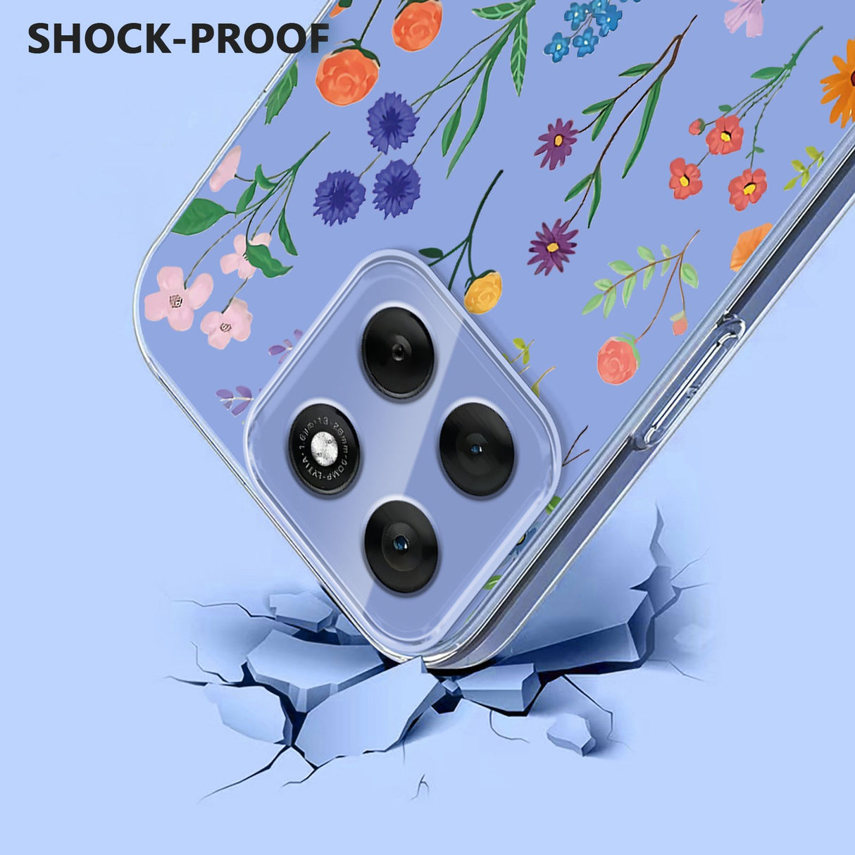 EIDERWOOD Motorola Moto G56 Fleksibelt Plastik Mobil Cover m. Blomstermotiv - Gennemsigtig / Forskellige Blomster