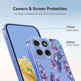 EIDERWOOD Motorola Moto G56 Fleksibelt Plastik Mobil Cover m. Blomstermotiv - Gennemsigtig / Blåregn