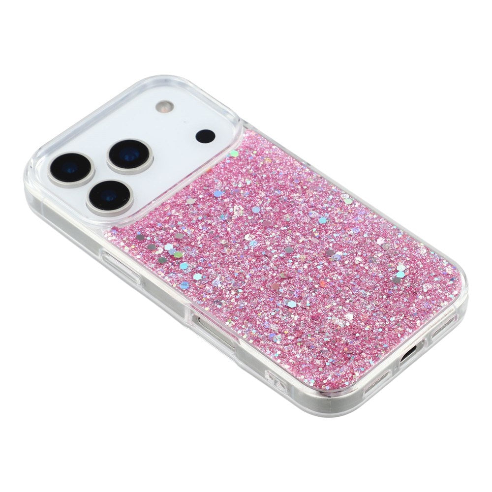 EIDERWOOD iPhone 17 Pro Glitter Mobil Cover - Lyserød