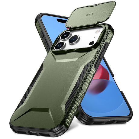 iPhone 18 Pro Max / 17 Pro Max EIDERWOOD Hybrid Plast Bagside Cover m. Cam Slider - Grøn