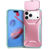 iPhone 18 Pro Max / 17 Pro Max EIDERWOOD Hybrid Plast Bagside Cover m. Cam Slider - Lyserød / Turkis
