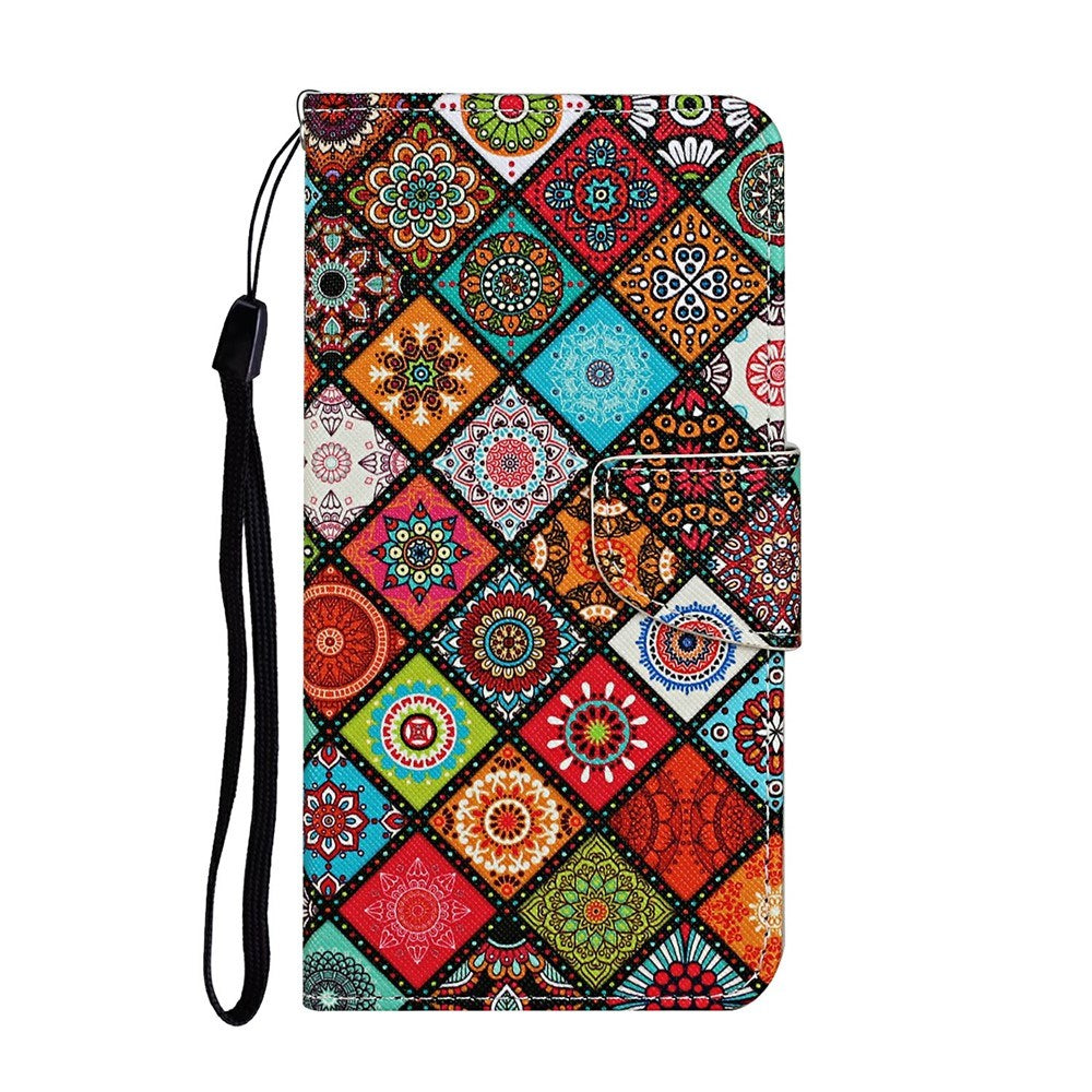 EIDERWOOD Samsung Galaxy A07 Imiteret Læder Flip Cover m. Pung & Rem - Mønster
