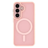Hybrid Plastik Cover - Samsung Galaxy S25 FE - MagSafe Kompatibel - Lyserød