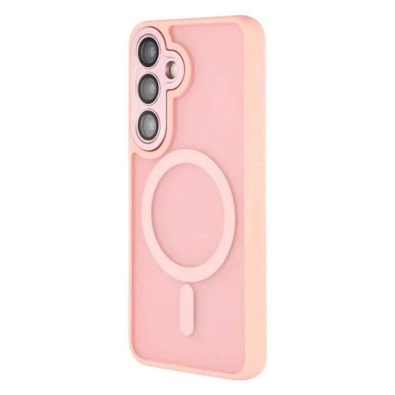 Hybrid Plastik Cover - Samsung Galaxy S25 FE - MagSafe Kompatibel - Lyserød