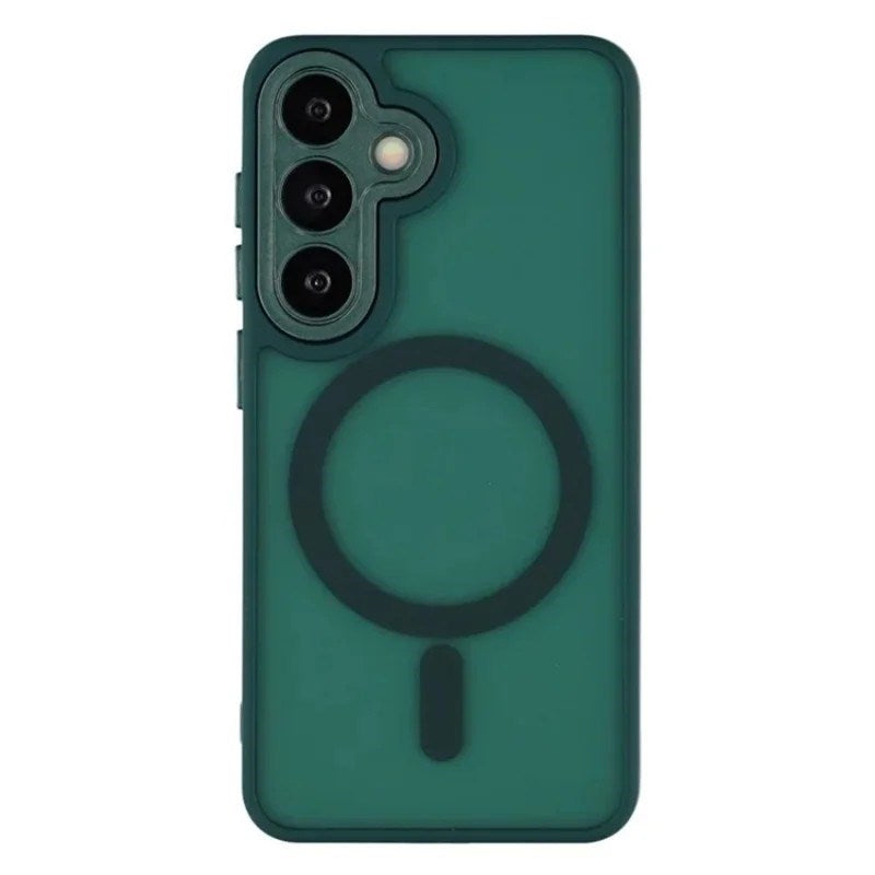 Hybrid Plastik Cover - Samsung Galaxy S25 FE - MagSafe Kompatibel - Grøn