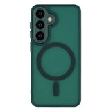 Hybrid Plastik Cover - Samsung Galaxy S25 FE - MagSafe Kompatibel - Grøn