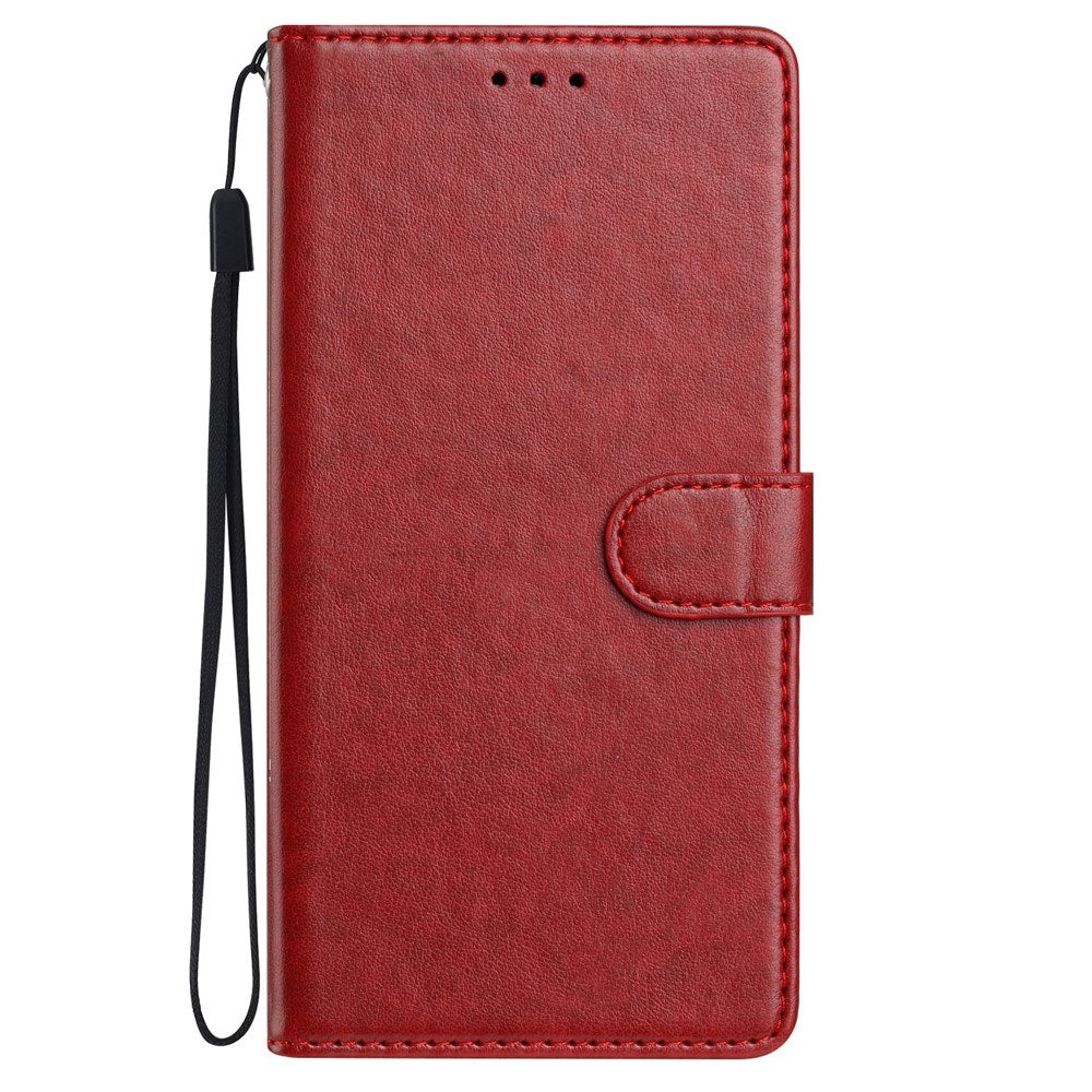 Xiaomi 15T EIDERWOOD Kunstlæder Mobilcover m. Kortholder & Strop - Rød