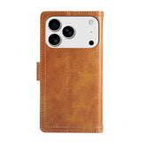 iPhone 18 Pro / 17 Pro EIDERWOOD Kunstlæder Flip Cover m. Dobbelt Kortholder - Lysebrun