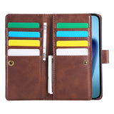 iPhone 18 Pro / 17 Pro EIDERWOOD Kunstlæder Flip Cover m. Dobbelt Kortholder - Mørkebrun
