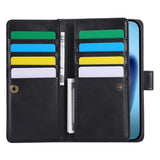 iPhone 18 Pro Max / 17 Pro Max EIDERWOOD Kunstlæder Flip Cover m. Dobbelt Kortholder - Sort