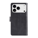 iPhone 18 Pro Max / 17 Pro Max EIDERWOOD Kunstlæder Flip Cover m. Dobbelt Kortholder - Sort