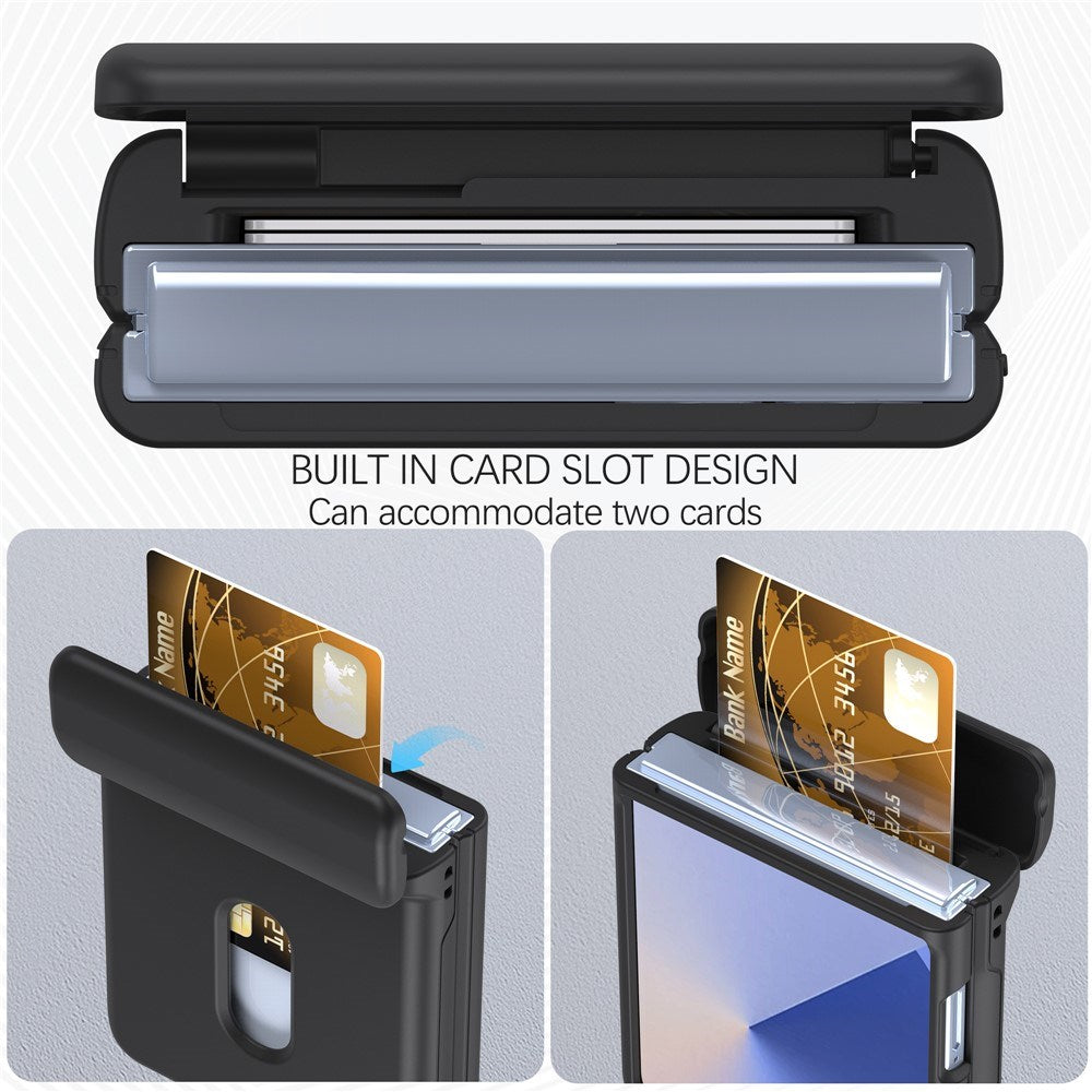 Samsung Galaxy Z Flip7 FE / Flip6 - EIDERWOOD Hårdt Plastik Cover m. Kortlomme - Sort
