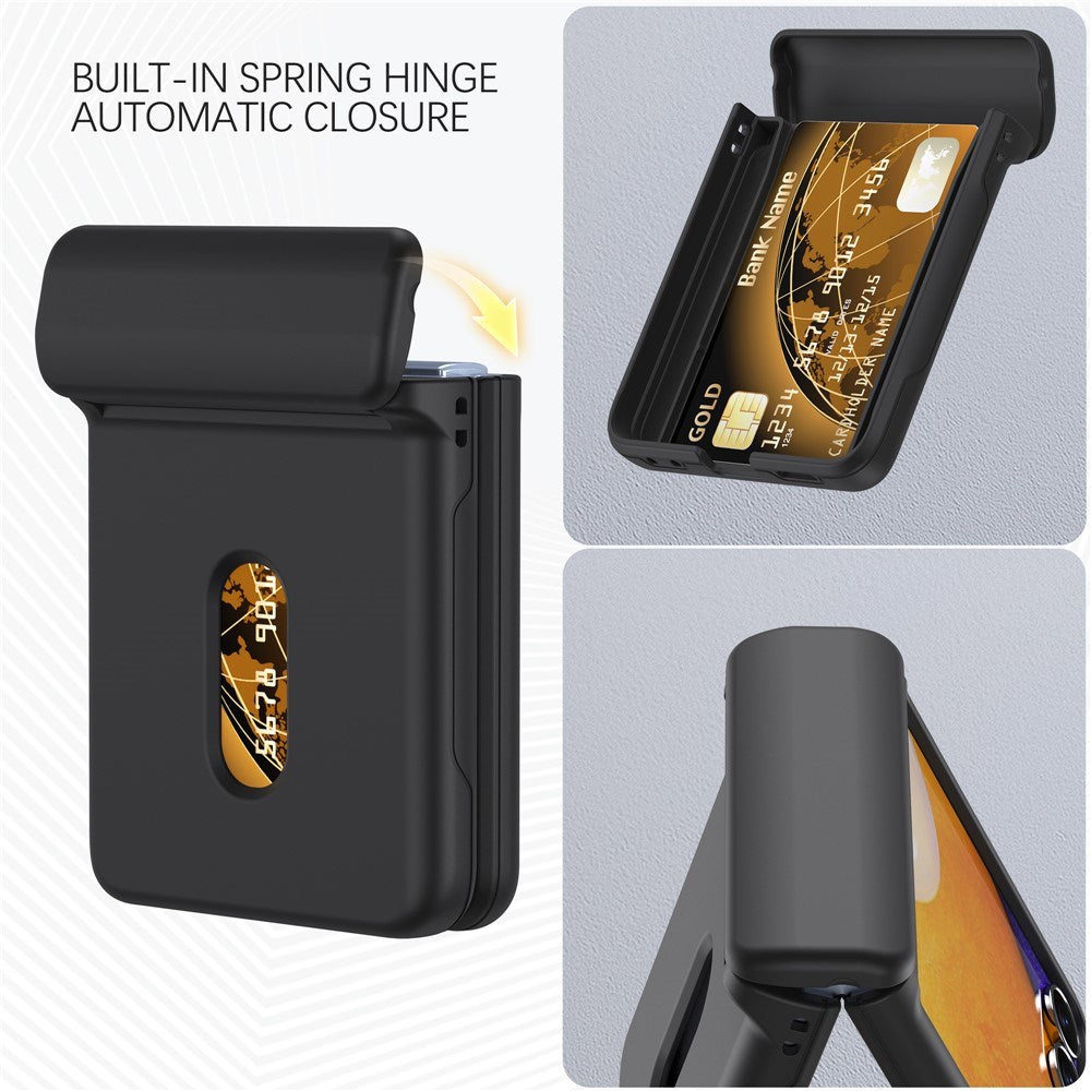 Samsung Galaxy Z Flip7 FE / Flip6 - EIDERWOOD Hårdt Plastik Cover m. Kortlomme - Sort