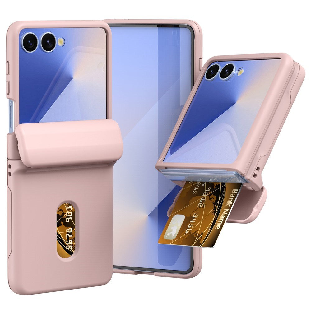 Samsung Galaxy Z Flip7 FE / Flip6 - EIDERWOOD Hårdt Plastik Cover m. Kortlomme - Lyserød