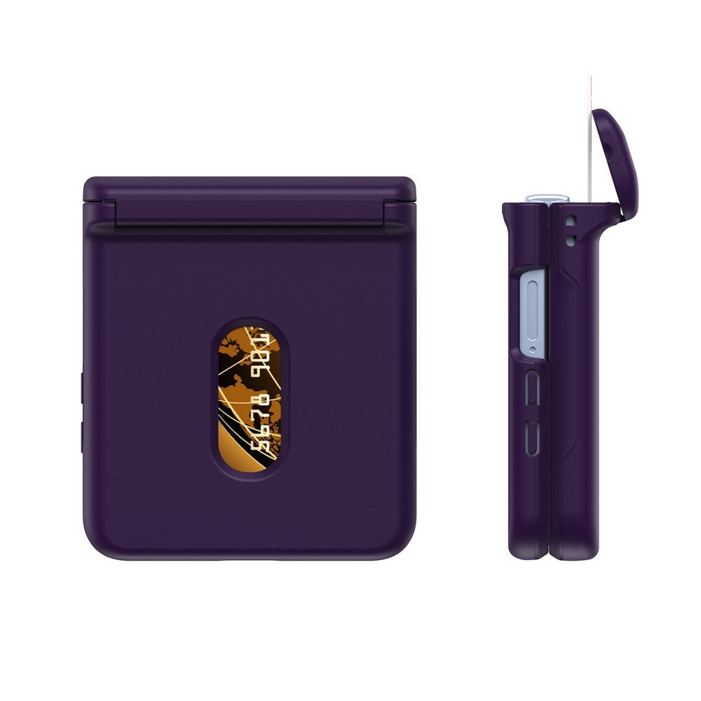 Samsung Galaxy Z Flip7 FE / Flip6 - EIDERWOOD Hårdt Plastik Cover m. Kortlomme - Mørkelilla