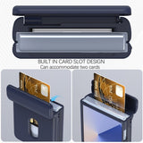 Samsung Galaxy Z Flip7 - EIDERWOOD Hårdt Plastik Cover m. Kortlomme - Mørkeblå
