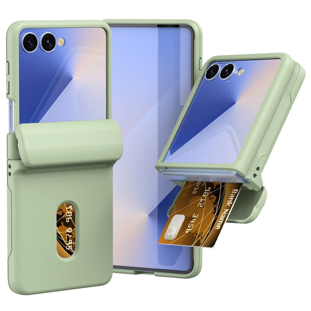 Samsung Galaxy Z Flip7 - EIDERWOOD Hårdt Plastik Cover m. Kortlomme - Grøn