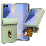 Samsung Galaxy Z Flip7 - EIDERWOOD Hårdt Plastik Cover m. Kortlomme - Grøn