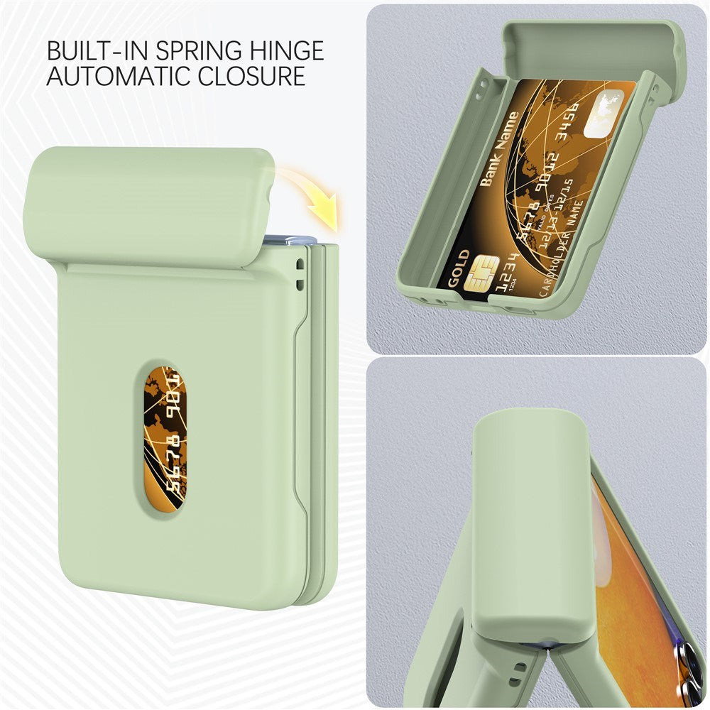 Samsung Galaxy Z Flip7 - EIDERWOOD Hårdt Plastik Cover m. Kortlomme - Grøn