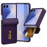 Samsung Galaxy Z Flip7 - EIDERWOOD Hårdt Plastik Cover m. Kortlomme - Mørkelilla