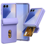 Samsung Galaxy Z Flip7 - EIDERWOOD Hårdt Plastik Cover m. Kortlomme - Lilla