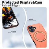 EIDERWOOD iPhone 17 Mobil Cover - Roterende Kickstand - Orange