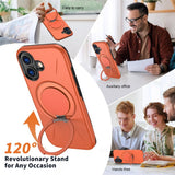 EIDERWOOD iPhone 17 Mobil Cover - Roterende Kickstand - Orange