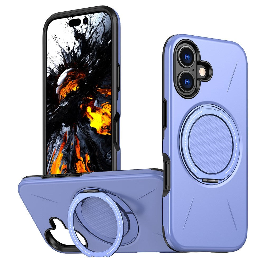 EIDERWOOD iPhone 17 Mobil Cover - Roterende Kickstand - Lilla