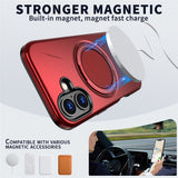 EIDERWOOD iPhone 17 Mobil Cover - Roterende Kickstand - Rød