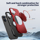 EIDERWOOD iPhone 17 Mobil Cover - Roterende Kickstand - Rød
