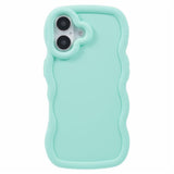 iPhone 17 - EIDERWOOD Fleksibelt Plastik Wavy Bagside Cover - Blå
