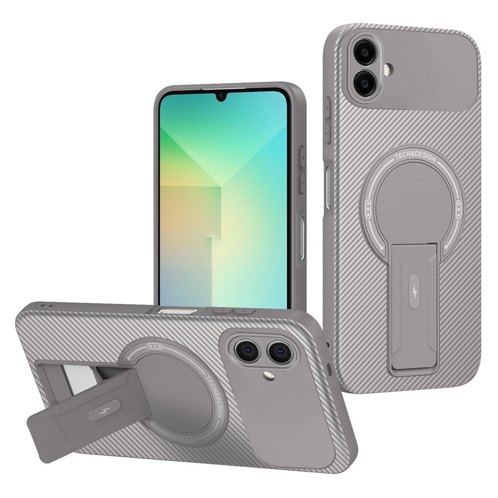 Samsung Galaxy A07 EIDERWOOD Hybrid Mobil Cover m. Kickstand - MagSafe Kompatibel - Grå