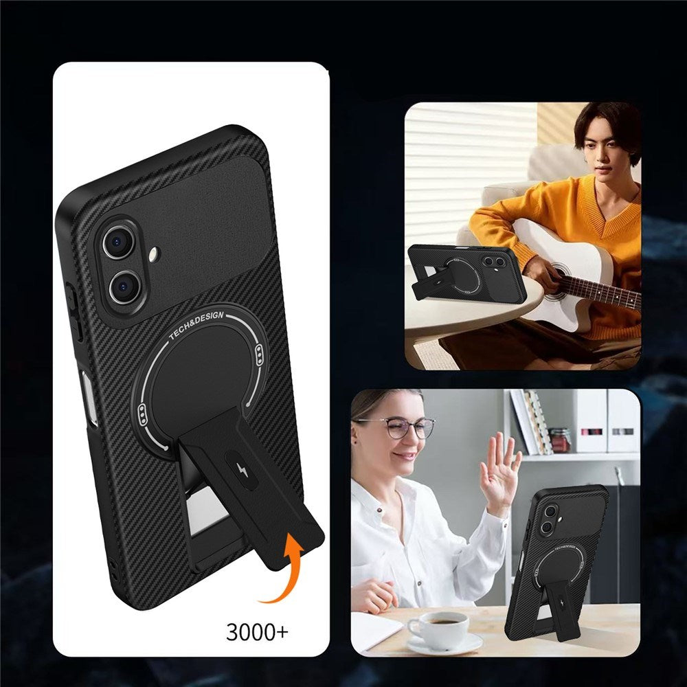Samsung Galaxy A07 EIDERWOOD Hybrid Mobil Cover m. Kickstand - MagSafe Kompatibel - Grå