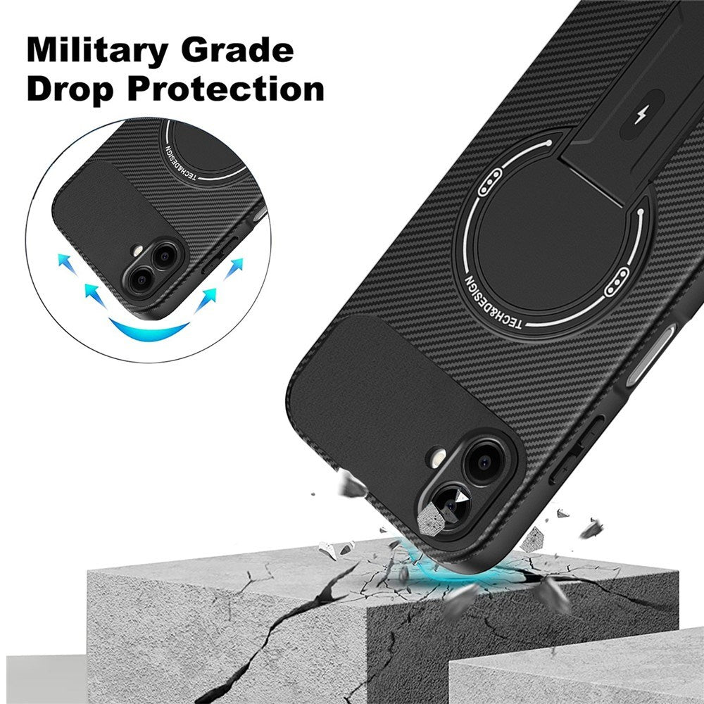 Samsung Galaxy A07 EIDERWOOD Hybrid Mobil Cover m. Kickstand - MagSafe Kompatibel - Blå