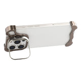 iPhone 16 Pro 2-i-1 Metal Bumper Cover - Ståfunktion & Linsebeskytter - Titanium