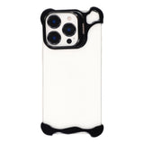 iPhone 16 Pro 2-i-1 Metal Bumper Cover - Ståfunktion & Linsebeskytter - Sort