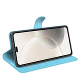 Honor 400 Smart - EIDERWOOD Kunstlæder Flip Cover m. Kortholder & Ståfunktion - Blå