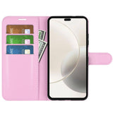 Honor 400 Smart - EIDERWOOD Kunstlæder Flip Cover m. Kortholder & Ståfunktion - Lyserød