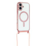 EIDERWOOD iPhone 17 Fleksibelt Plastik Mobil Cover - inkl. Justerbar Strop - MagSafe Kompatibel - Gennemsigtig / Lyserød
