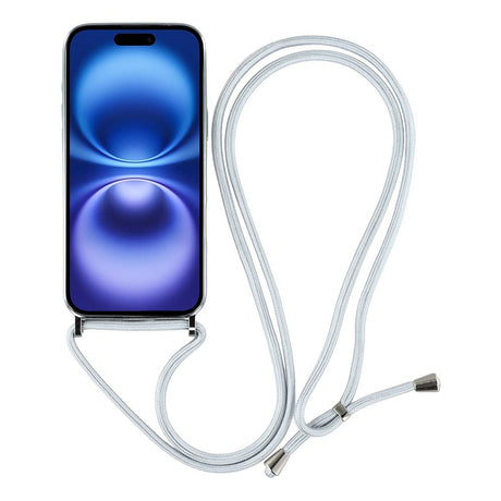 EIDERWOOD iPhone 17 Fleksibelt Plastik Mobil Cover - inkl. Justerbar Strop - MagSafe Kompatibel - Gennemsigtig / Sølv