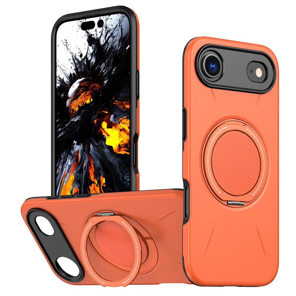 EIDERWOOD iPhone Air Mobil Cover - Roterende Kickstand - MagSafe Kompatibel - Orange