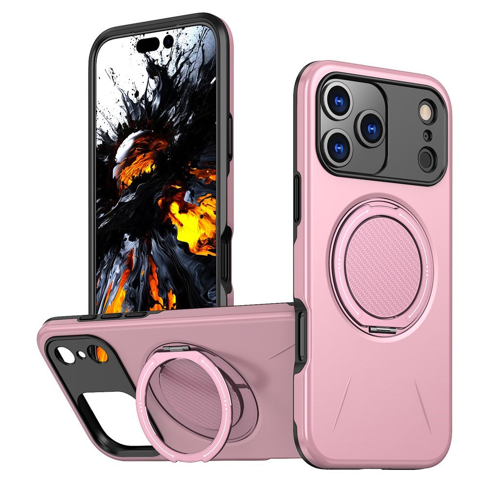 EIDERWOOD iPhone 17 Pro Mobil Cover - Roterende Kickstand - Lyserød