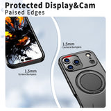 EIDERWOOD iPhone 17 Pro Mobil Cover - Roterende Kickstand - MagSafe Kompatibel - Sort