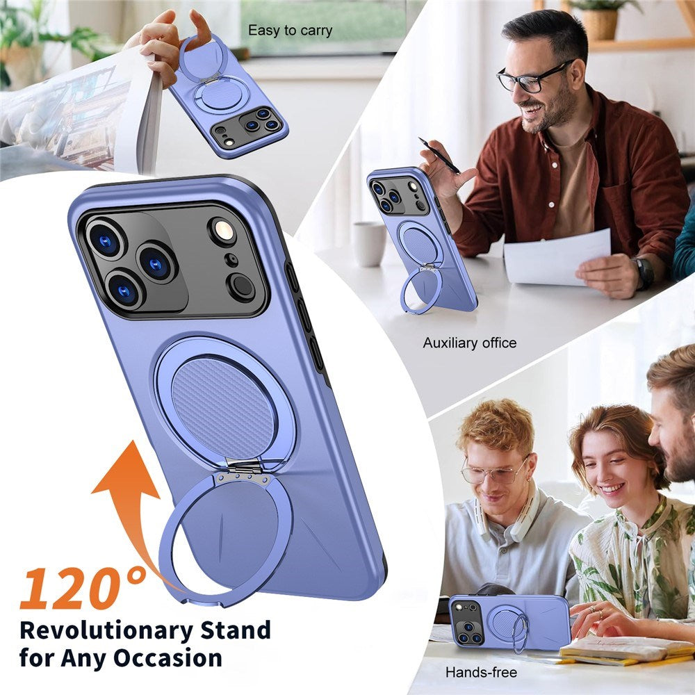 EIDERWOOD iPhone 17 Pro Max Mobil Cover - Roterende Kickstand - Lilla