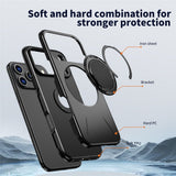 EIDERWOOD iPhone 17 Pro Max Mobil Cover - Roterende Kickstand - Sort