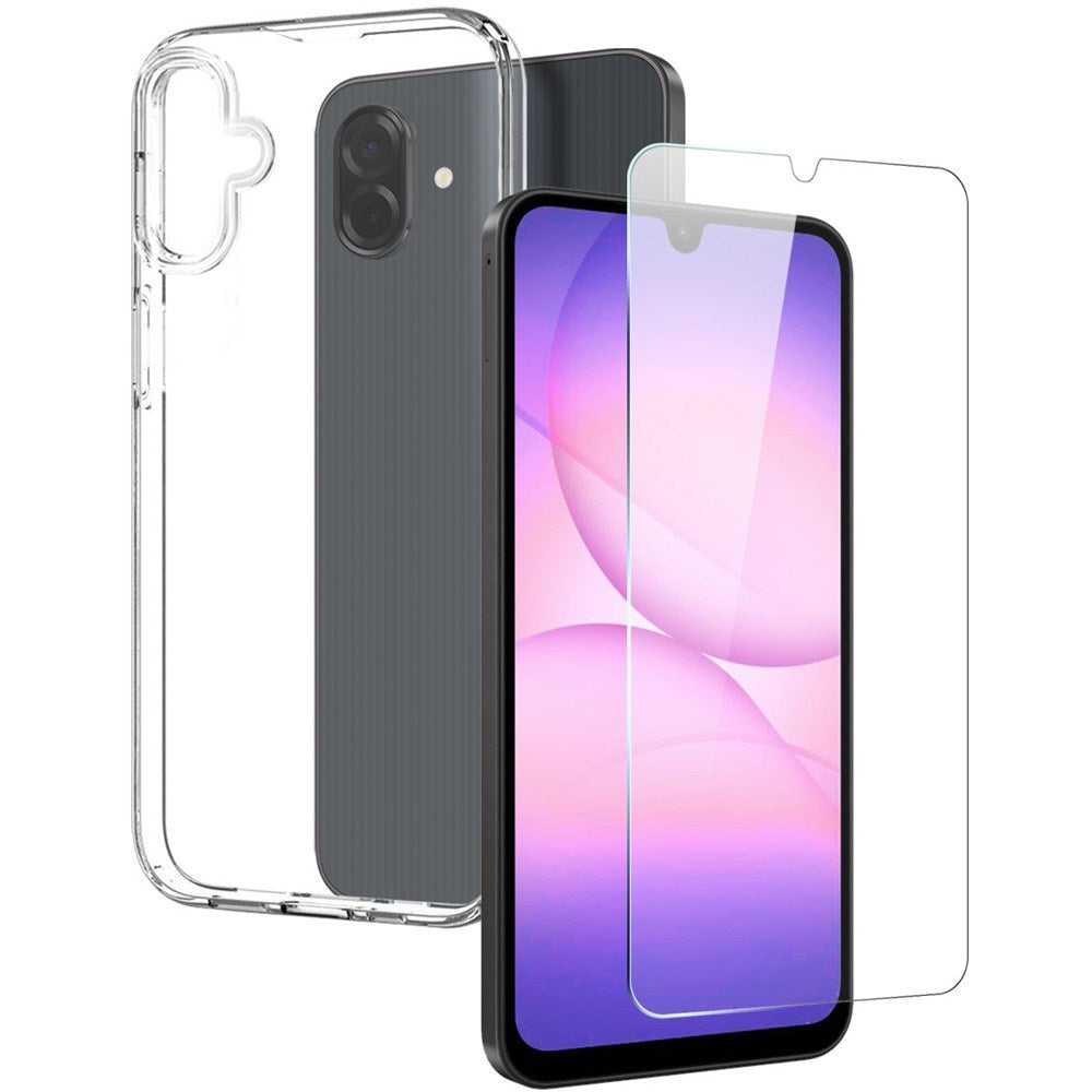 Samsung Galaxy A07 NORTHJO Fleksibelt Plast Mobil Cover. Skærmbeskyttelse - Gennemsigtig