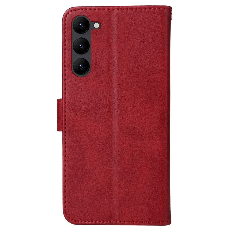 Samsung Galaxy S23 Læder Flip Cover m. Pung - Rød