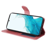 Samsung Galaxy S23 Læder Flip Cover m. Pung - Lyserød