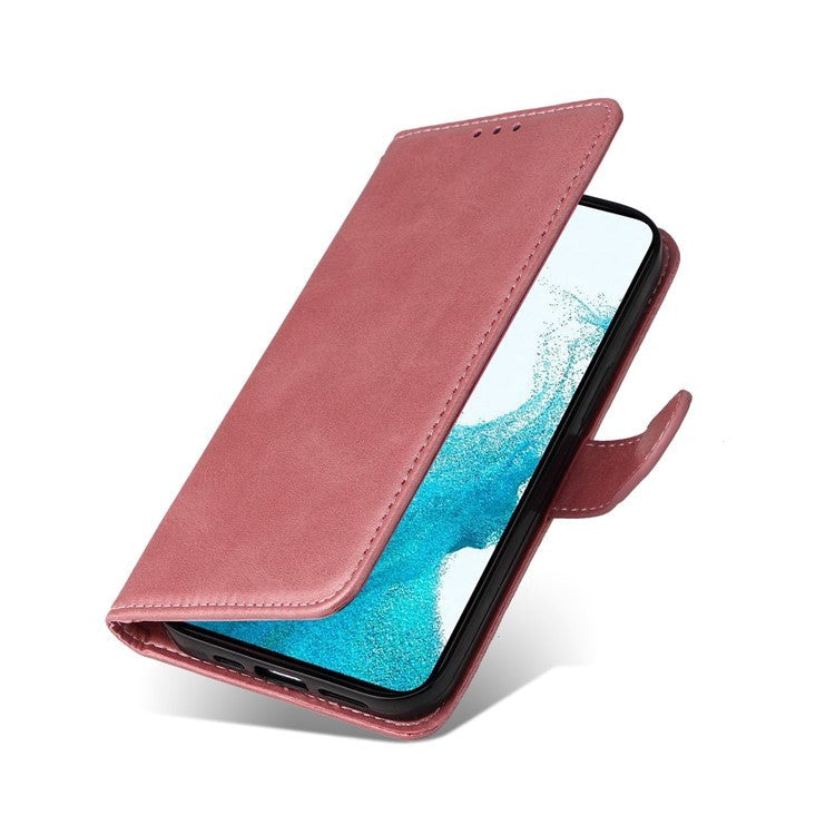 Samsung Galaxy S23 Læder Flip Cover m. Pung - Lyserød