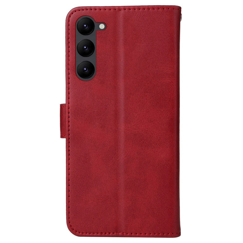 Samsung Galaxy S23+ (Plus) Læder Flip Cover m. Pung - Rød